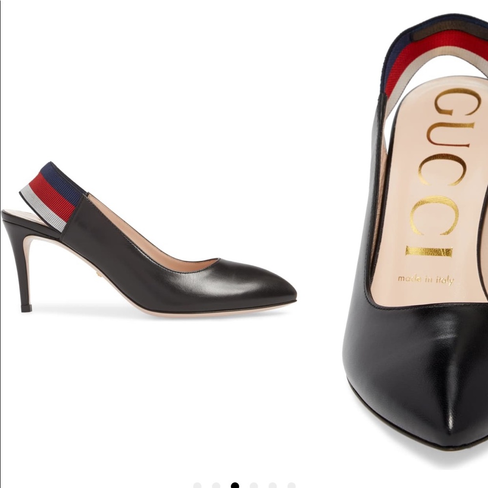 Gucci sylvie slingback pump black 39 9 worn 2-3x